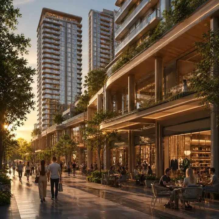 Brigade Granada high-street retail at the 40-acre integrated township on Kadugodi-Hoskote Road, Whitefield